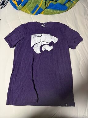 47 Men's Purple Kansas State Wildcats White Logo Tee
